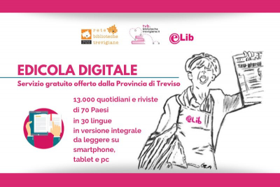 Rete Biblioteche Trevigiane, nel 2022 185.000 accessi all&#039;edicola digitale: oltre 13.000 ebook e riviste disponibili